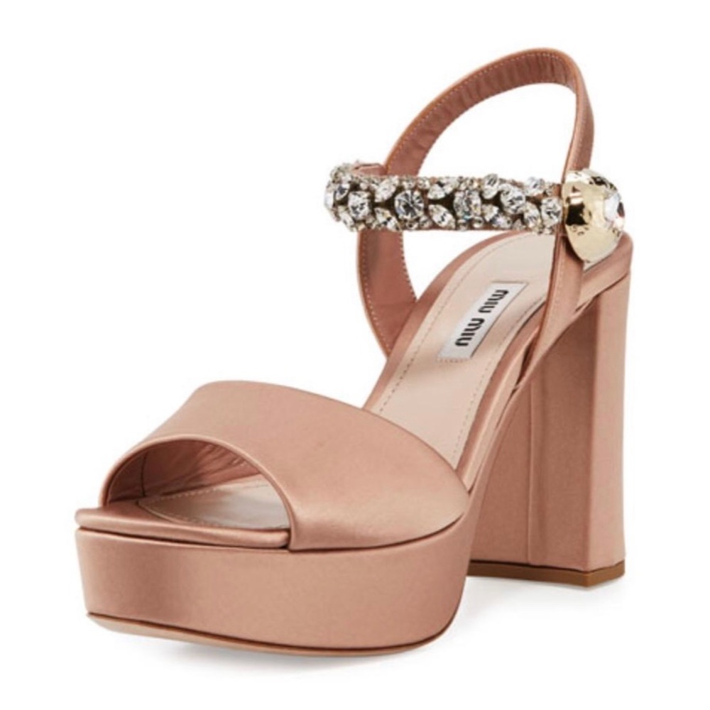Miu Miu Jewel Satin Heels